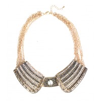 Glam Elf Metal Gold Collar Necklace